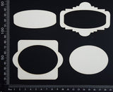 Vintage Frames Set - M - White Chipboard