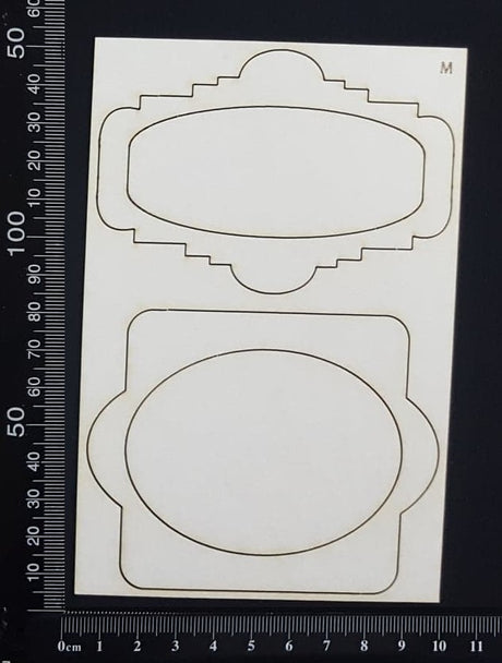 Vintage Frames Set - M - White Chipboard