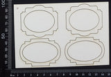 Vintage Frames Set - N - Mini - White Chipboard