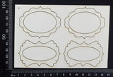 Vintage Frames Set - O - Mini - White Chipboard