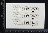 Vintage - Set of 3 - White Chipboard