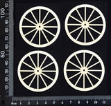 Wagon Wheel Set - AB - Medium - White Chipboard