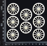 Wagon Wheel Set - AC - Small - White Chipboard