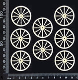 Wagon Wheel Set - BC - Small - White Chipboard