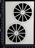 Wagon Wheel Set - AA - Large - White Chipboard