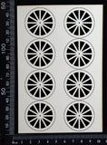 Wagon Wheel Set - AC - Small - White Chipboard