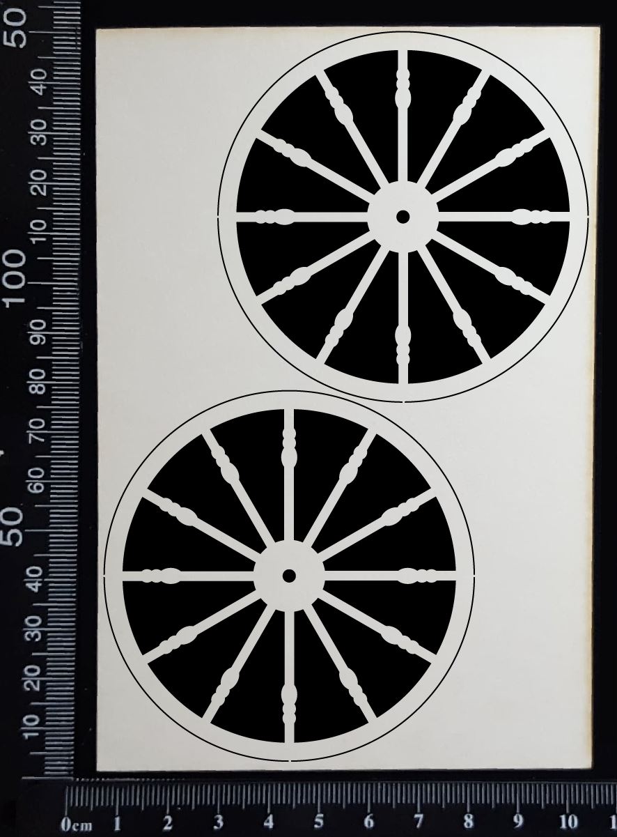 Wagon Wheel Set - BA - Large - White Chipboard