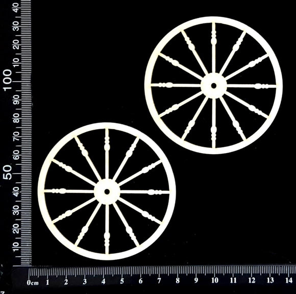 Wagon Wheel Set - BA - Large - White Chipboard