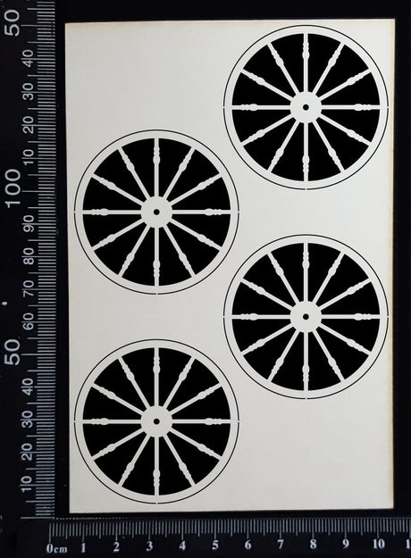 Wagon Wheel Set - BB - Medium - White Chipboard