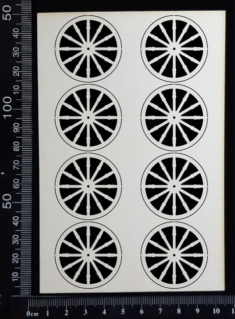 Wagon Wheel Set - BC - Small - White Chipboard
