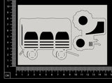 Wagon and Tractor - White Chipboard