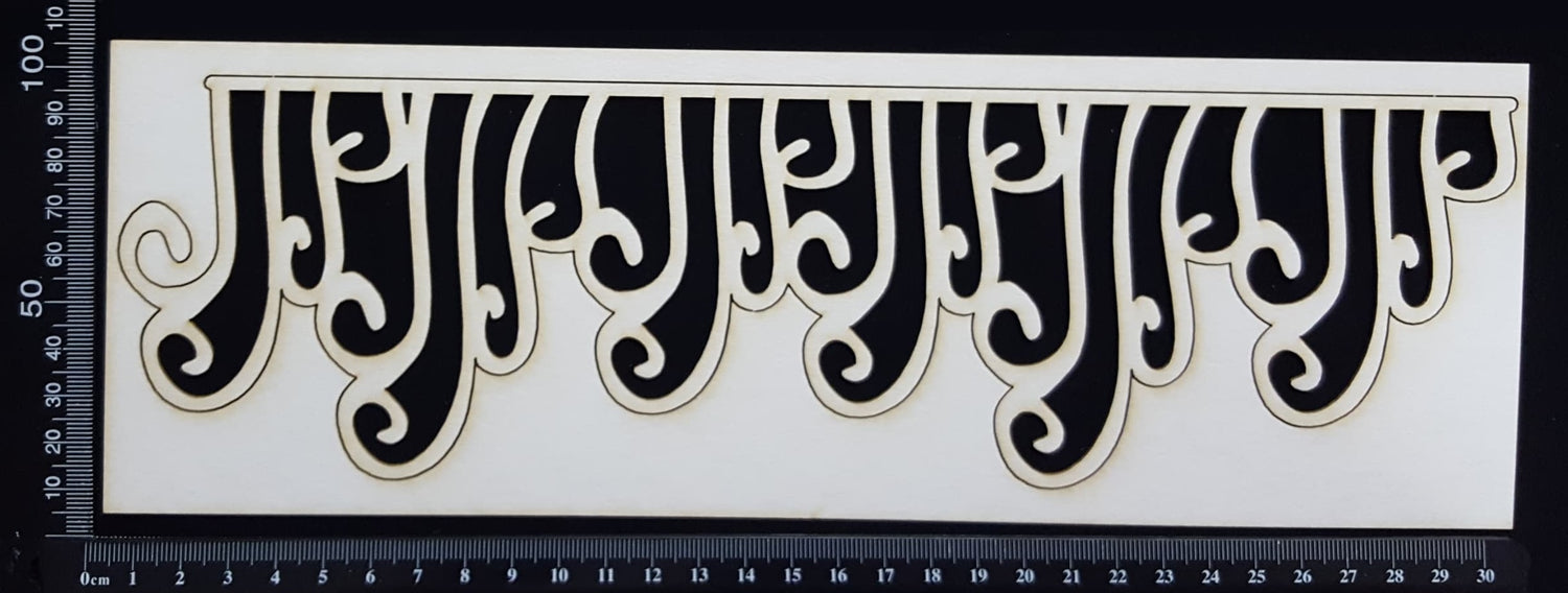Waterfall Border - Large - White Chipboard