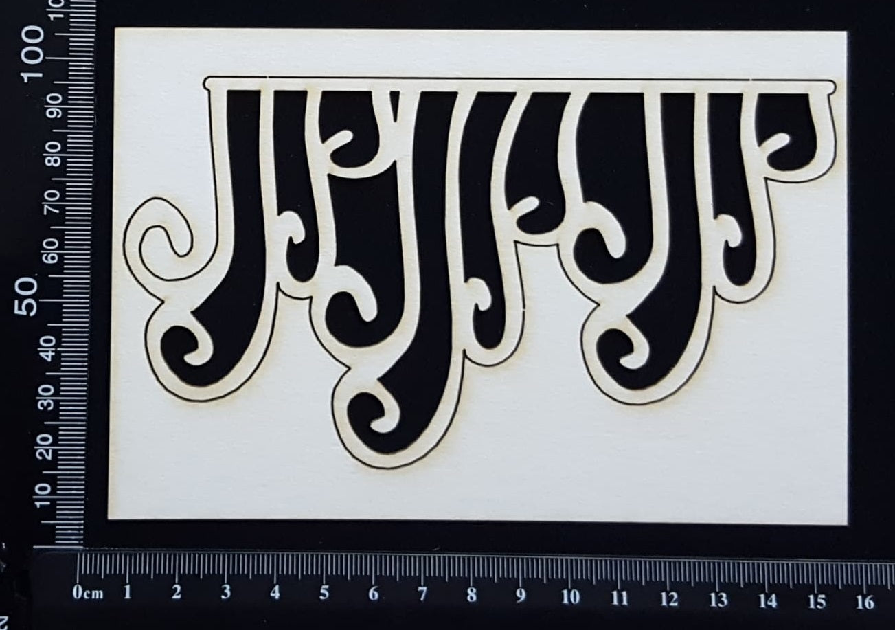 Waterfall Border - Small - White Chipboard