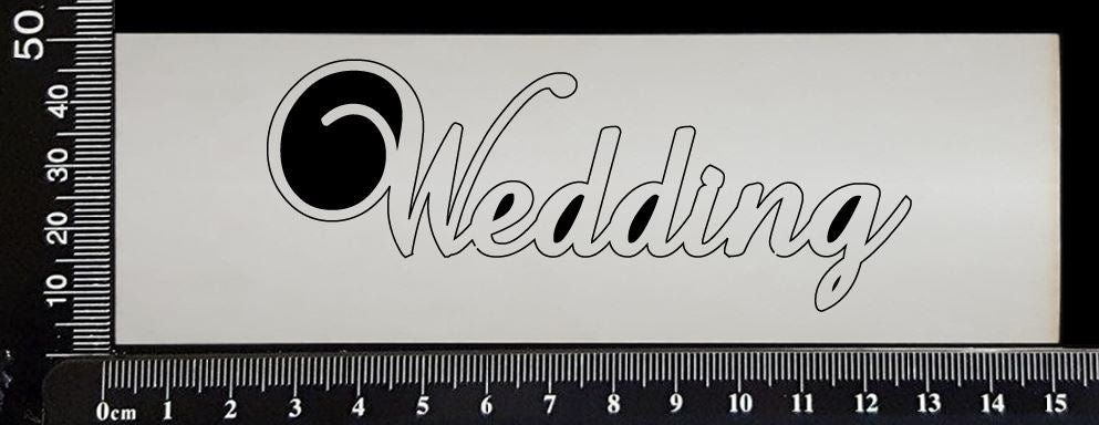 Elegant Word - Wedding - White Chipboard