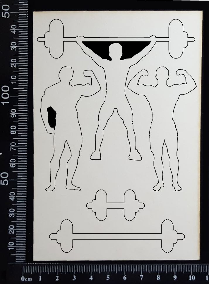 Weightlifter Set - White Chipboard