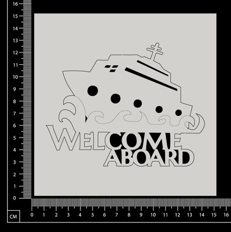 Welcome Aboard - C - White Chipboard