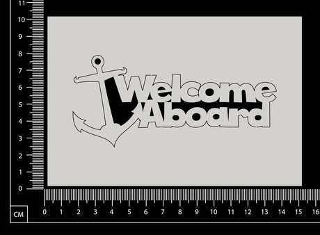 Welcome Aboard - D - White Chipboard