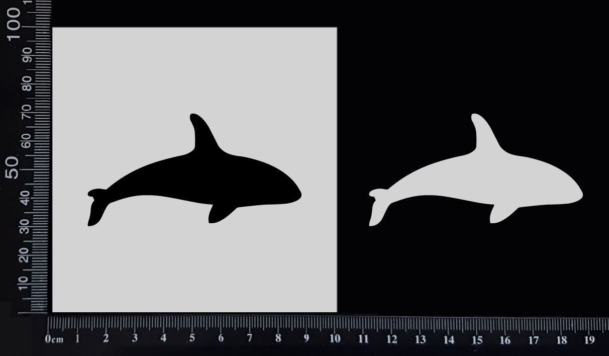 Whale - Stencil - 100mm x 100mm