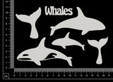 Whales Set - A - White Chipboard