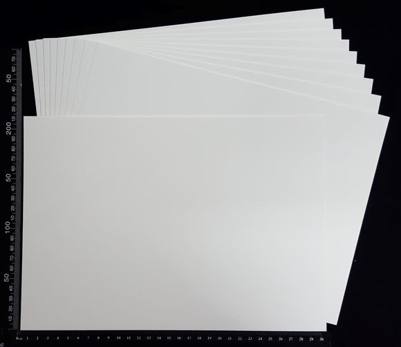 White Chipboard Sheets - Set of 10