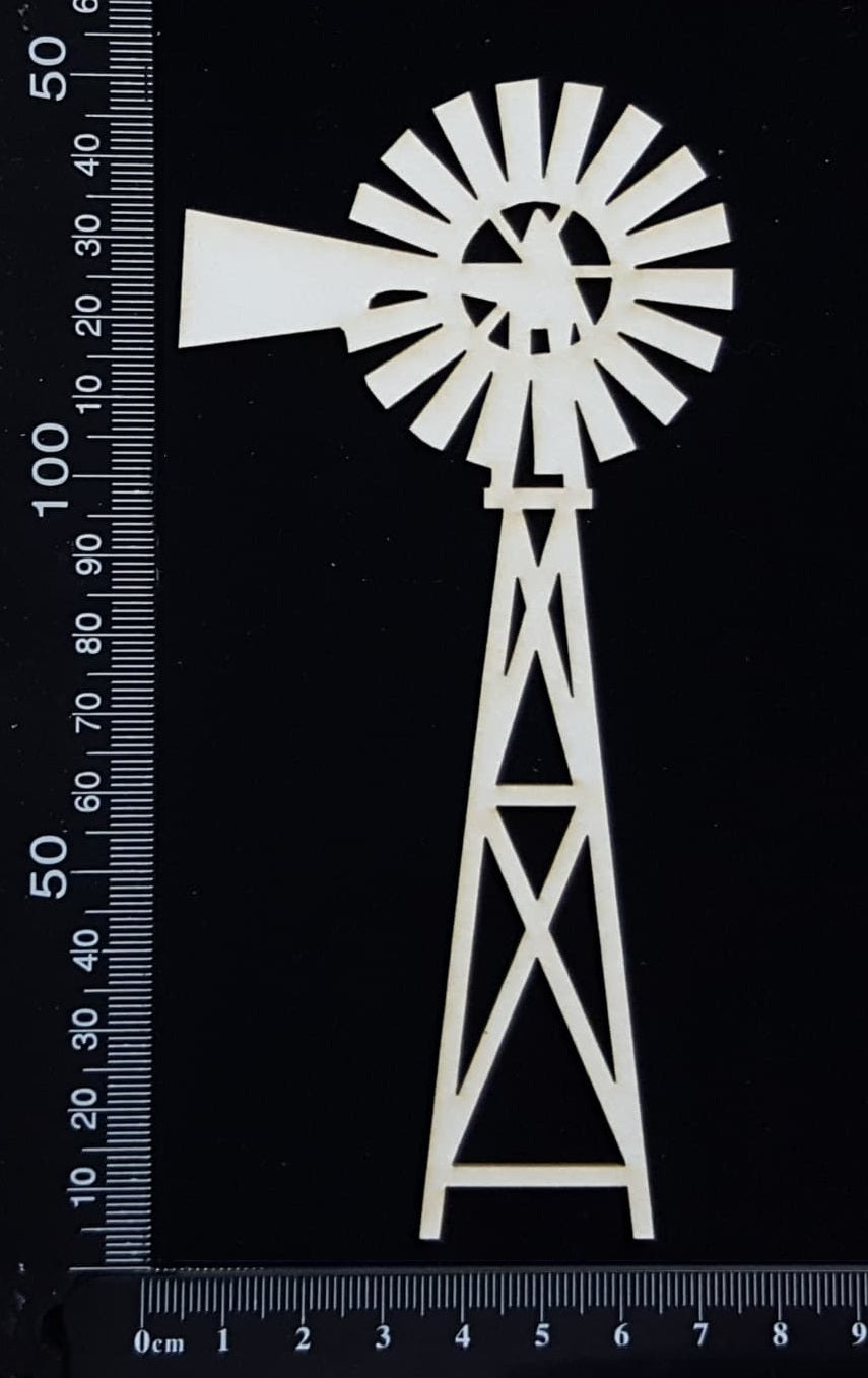 Windmill - B - Medium - White Chipboard