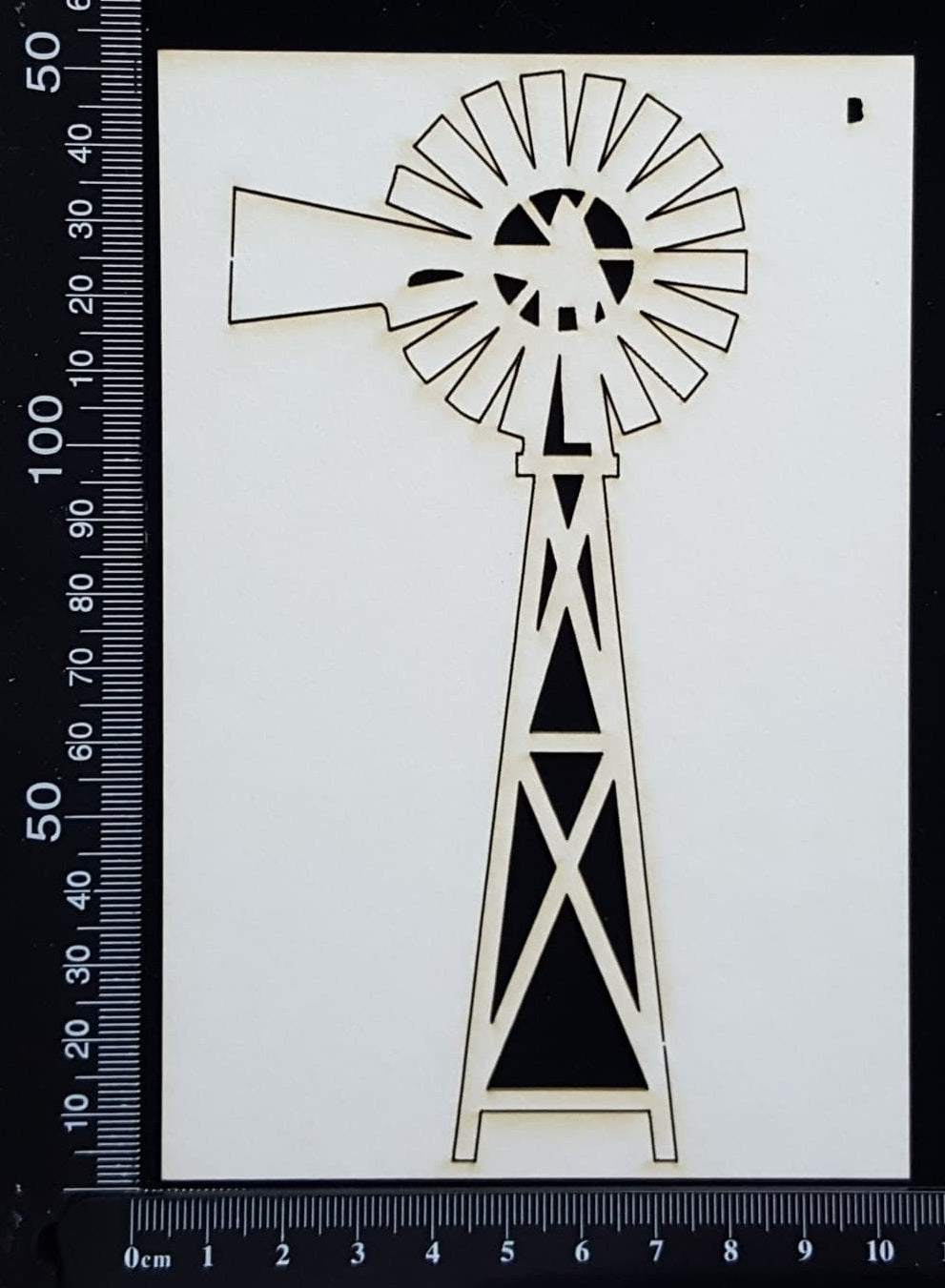 Windmill - B - Medium - White Chipboard