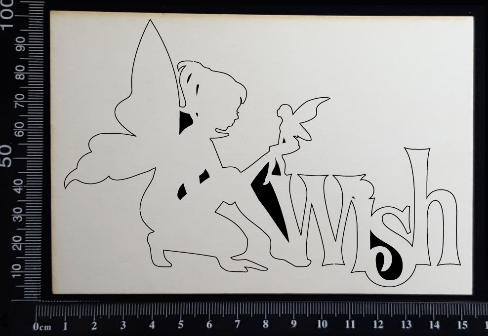 Fairy Title - Wish - B - White Chipboard