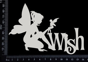 Fairy Title - Wish - B - White Chipboard