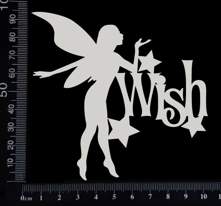 Fairy Title - Wish - C - White Chipboard