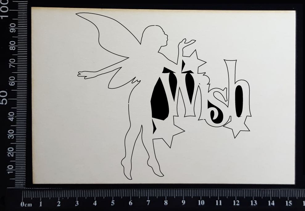 Fairy Title - Wish - C - White Chipboard