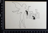 Fairy Title - Wish - D - White Chipboard