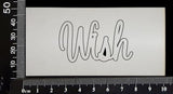 Sapphire Word - Wish - White Chipboard