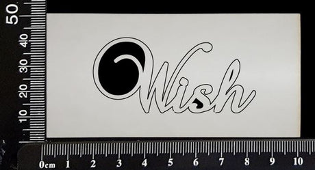 Elegant Word - Wish - White Chipboard