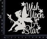 Fairy Title - Wish upon a Star - White Chipboard