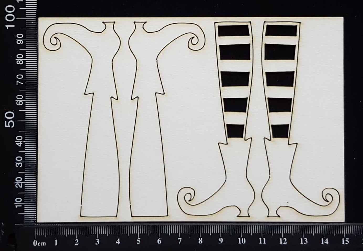 Witches legs - White Chipboard