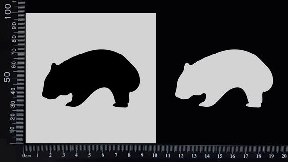 Wombat - Stencil - 100mm x 100mm