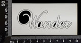 Elegant Word - Wonder - White Chipboard