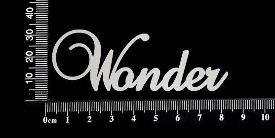 Elegant Word - Wonder - White Chipboard