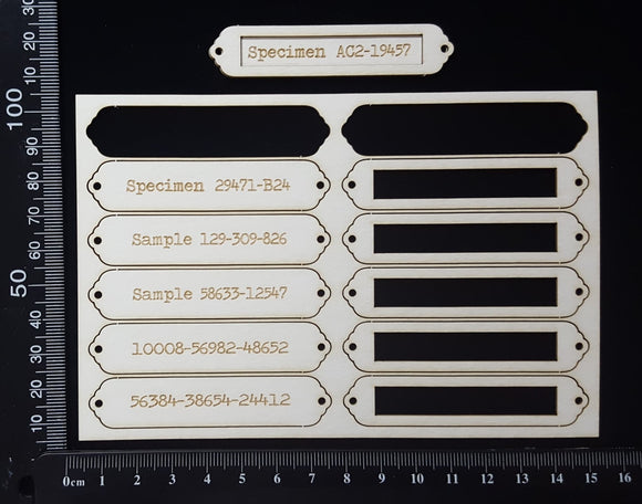 Word Plates - BD - Laser Engraved - White Chipboard
