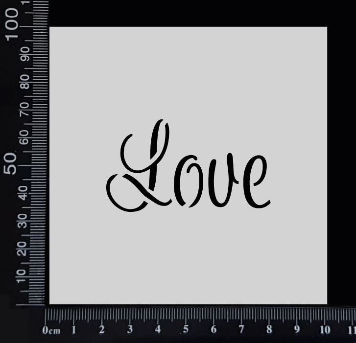 Love - Stencil - 100mm x 100mm