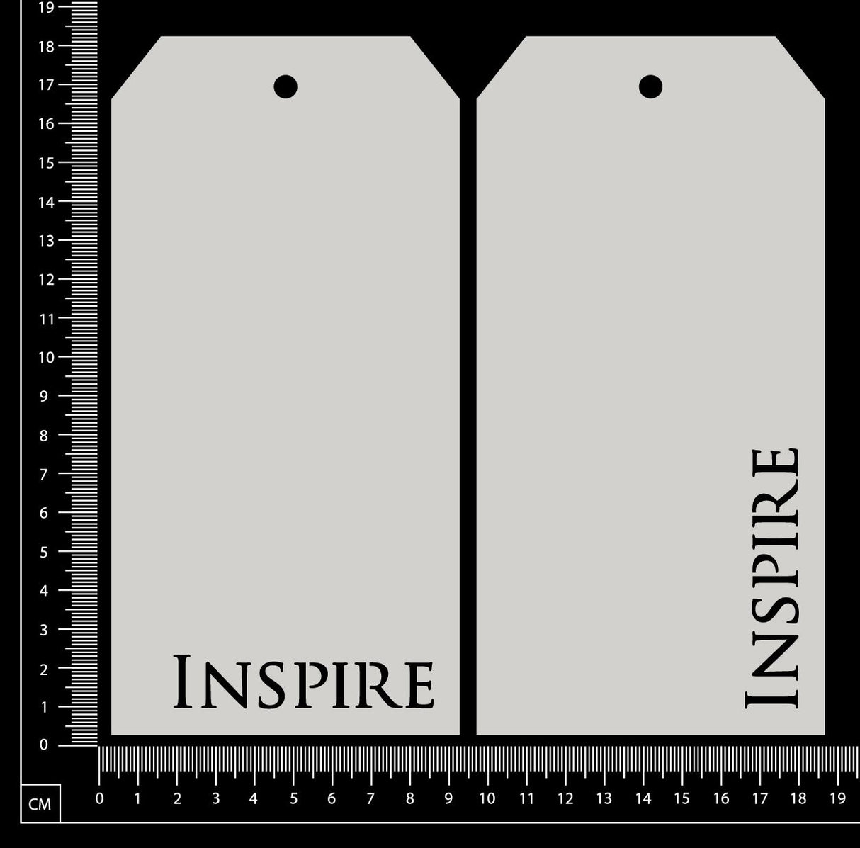 Word Tags - Large - Inspire - White Chipboard