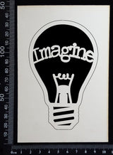 Word Bulb - Imagine - B - White Chipboard