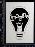 Word Bulb - Imagine - C - White Chipboard