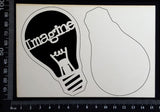Word Bulb - Imagine - D - Layering Set - White Chipboard