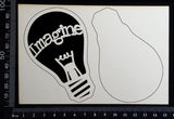 Word Bulb - Imagine - E - Layering Set - White Chipboard