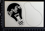 Word Bulb - Imagine - F - Layering Set - White Chipboard