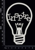 Word Bulb - Inspire - C - White Chipboard