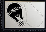 Word Bulb - Inspire - E - Layering Set - White Chipboard