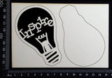 Word Bulb - Inspire - F - Layering Set - White Chipboard