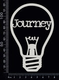 Word Bulb - Journey - A - White Chipboard